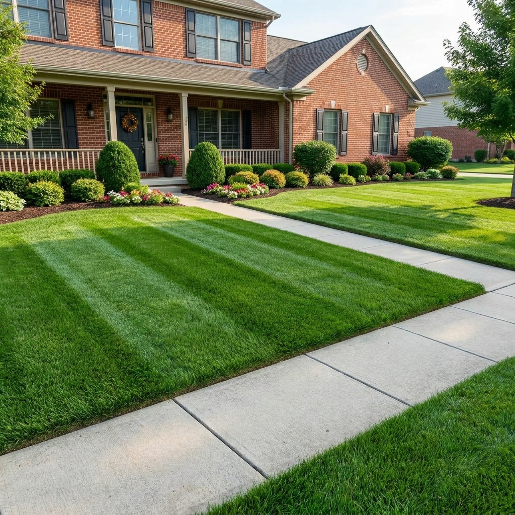 A pristine, professionally maintained Canes lawn